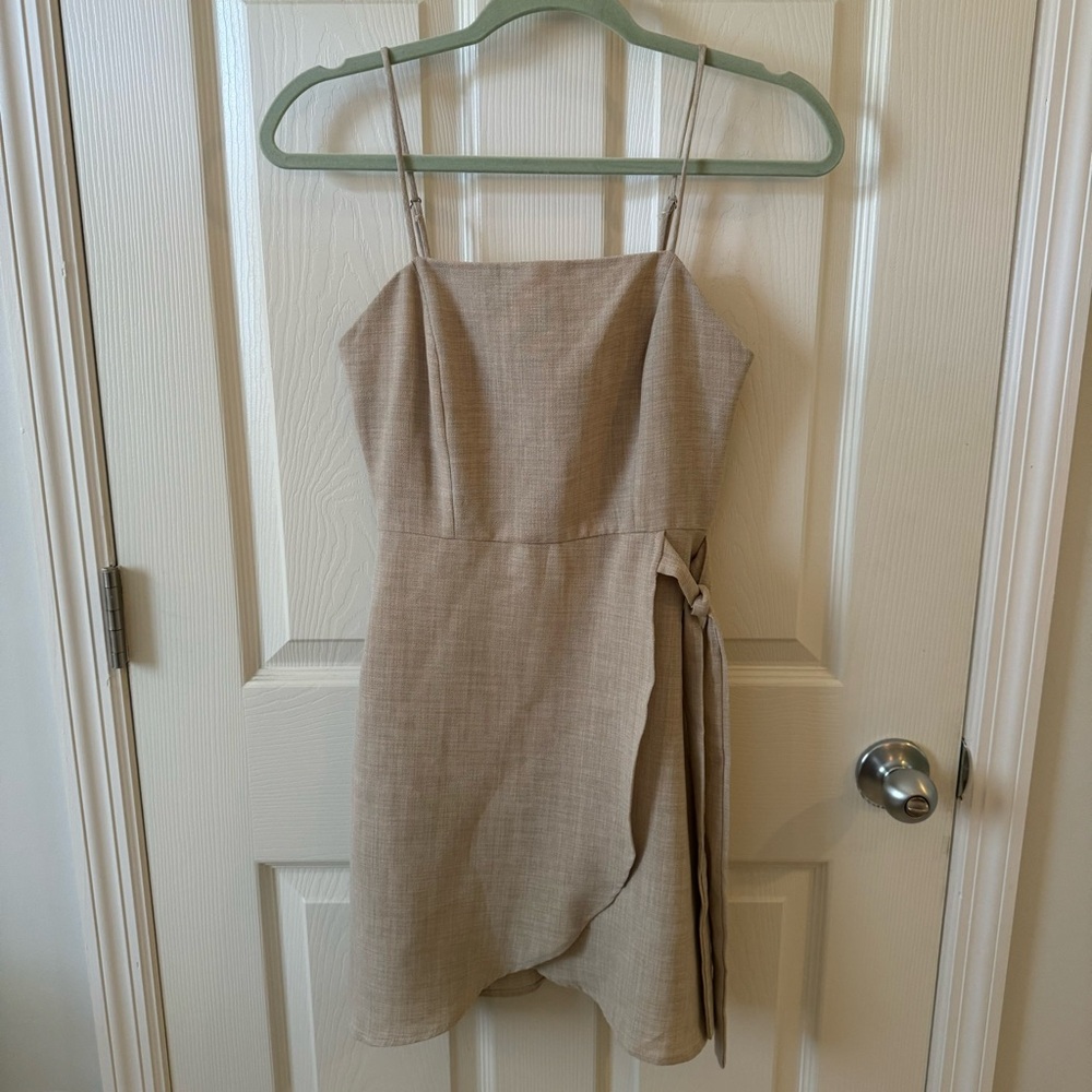 Altar’d State Linen Tan Mini Dress XS